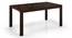 Vanalen 4 to 6 Extendable - Thomson 4 Seater Glass Top Dining Table Set (Beige, Dark Walnut Finish) by Urban Ladder - Design 1 Side View - 158202