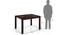 Vanalen 4 to 6 Extendable - Thomson 4 Seater Glass Top Dining Table Set (Beige, Dark Walnut Finish) by Urban Ladder - Design 1 Template - 158203