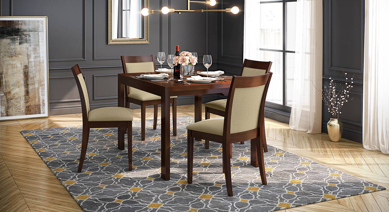 Ven 4 To 6 Extendable Dalla Seater Glass Top Dining Table Set