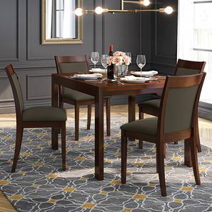 All 4 Seater Dining Table Sets Design Vanalen 4 To 6 Extendable Dalla Solid Wood 4 Seater Dining Table with Set of Chairs in Dark Walnut Finish