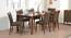 Vanalen 6-to-8 Extendable - Dalla 6 Seater Glass Top Dining Table Set (Grey, Dark Walnut Finish) by Urban Ladder - Design 1 Full View - 158269