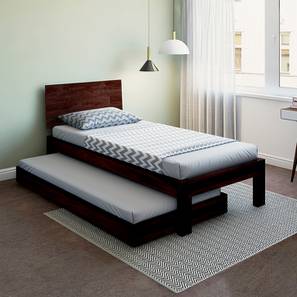Trundle Beds Design Boston Single Bed (Solid Wood) (Mahogany Finish, With Trundle)