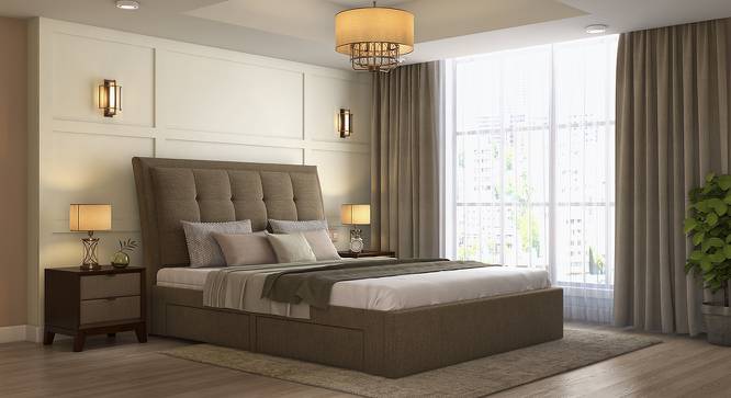 Thorpe Upholstered Storage Bed (Queen Bed Size) by Urban Ladder - Full View - 159173