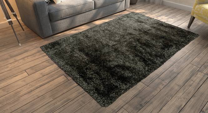 Linton Shaggy Rug (Grey, 152 x 244 cm  (60" x 96") Carpet Size) by Urban Ladder - Design 1 Full View - 160525