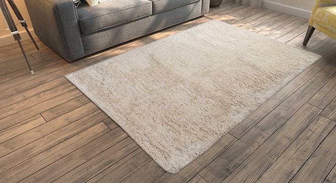 Linton Shaggy Rug (152 x 244 cm  (60" x 96") Carpet Size, Ivory) by Urban Ladder - Design 1 Full View - 160922