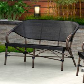Garden Chair Design Cirali Metal Outdoor Chair in Black Colour - Set of 1