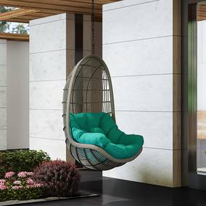 Swing Chair For Living Room Design Piver Metal Outdoor Chair in Teal Colour - Set of