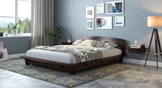 Tahiti Platform Bed (Mahogany Finish, Queen Bed Size) by Urban Ladder - Design 1 Full View - 161340