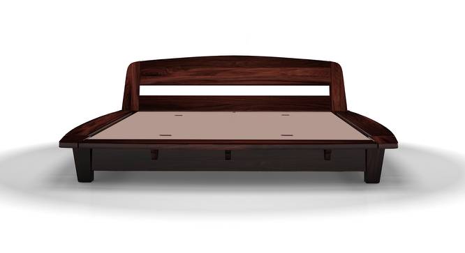Tahiti Platform Bed (Mahogany Finish, Queen Bed Size) by Urban Ladder - Front View Design 1 - 161341