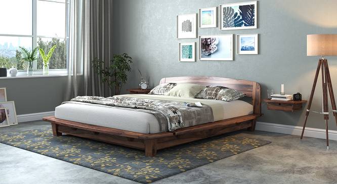 Tahiti Platform Bed (Teak Finish, Queen Bed Size) by Urban Ladder - Design 1 Full View - 161352