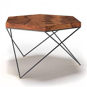 Weekday Special Deals Design Dyson Abstract Metal Coffee Table in Teak Finish