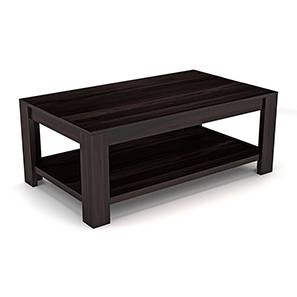 Coffee Tables Value Buys Design Striado Coffee Table (Mahogany Finish, With Shelves Configuration)