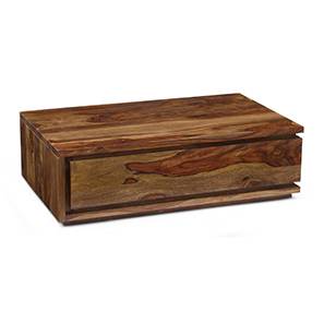 Center Tables Design Vector Rectangular Solid Wood Coffee Table in Teak Finish