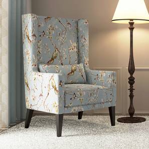 Accent Chairs Design Morgen Wing Chair (Blue Nightingale)