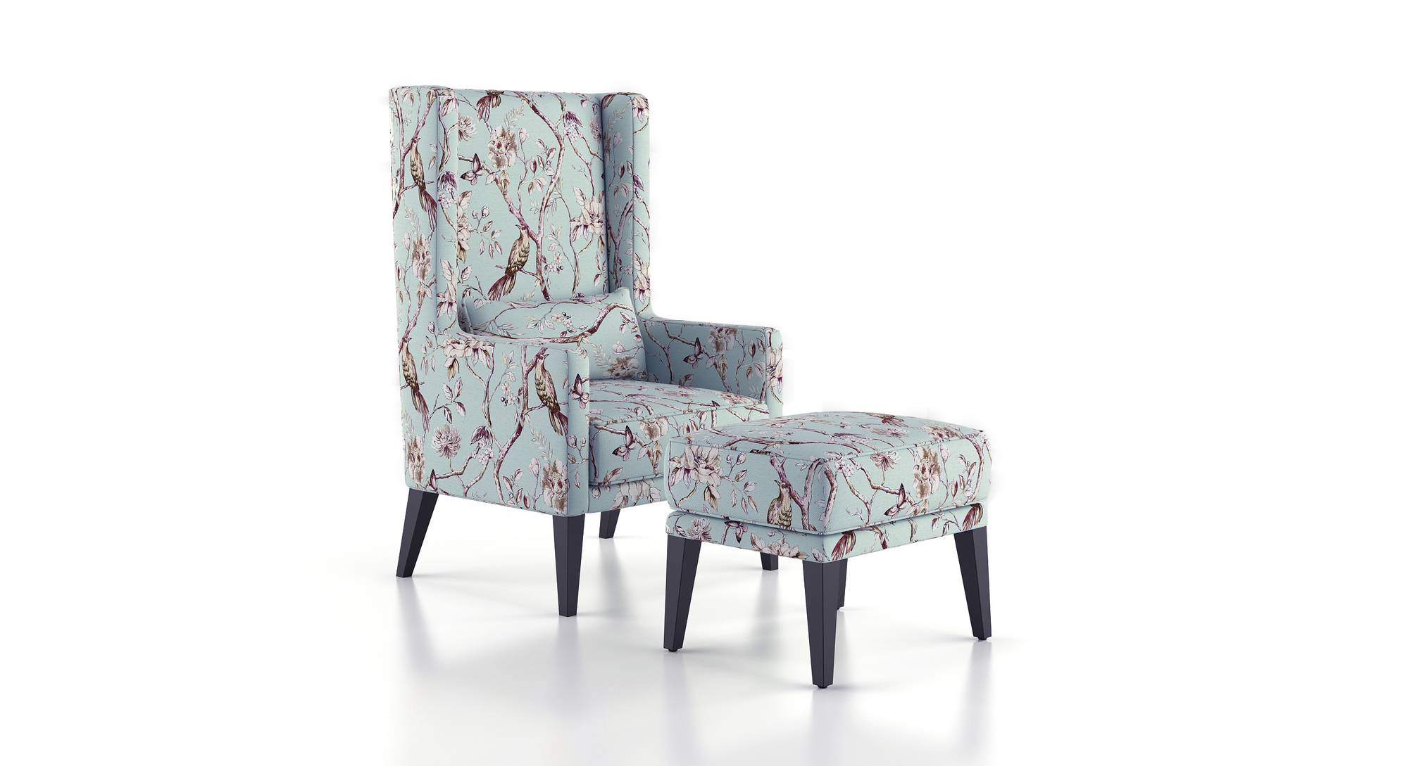 Morgen Wing Chair Ottoman Urban Ladder