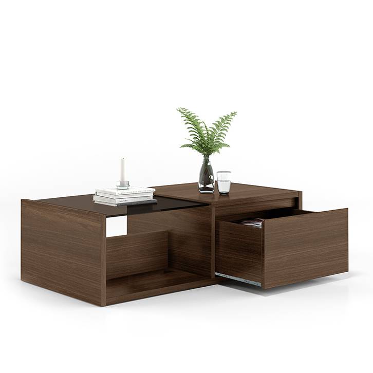 Coffee Tables With Storage Drawers : Drawers Coffee Tables - Artiss coffee table storage drawer open shelf wooden legs scandinavian white.