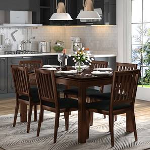 Diner 6 Seater Dining Table Set With Upholstered Chairs Urban