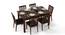 Diner 6 Seater Dining Table Set (With Upholstered Chairs) (Dark Walnut Finish) by Urban Ladder - Design 1 Half View - 162933