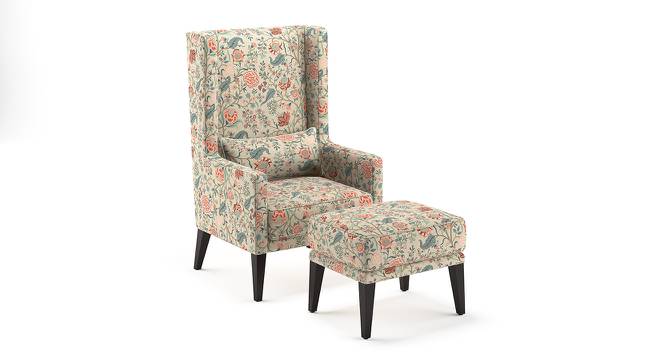 Morgen Wing Chair & Ottoman (Calico Print) by Urban Ladder - Front View Design 1 - 163314