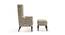 Morgen Wing Chair & Ottoman (Calico Print) by Urban Ladder - Design 1 Side View - 163316