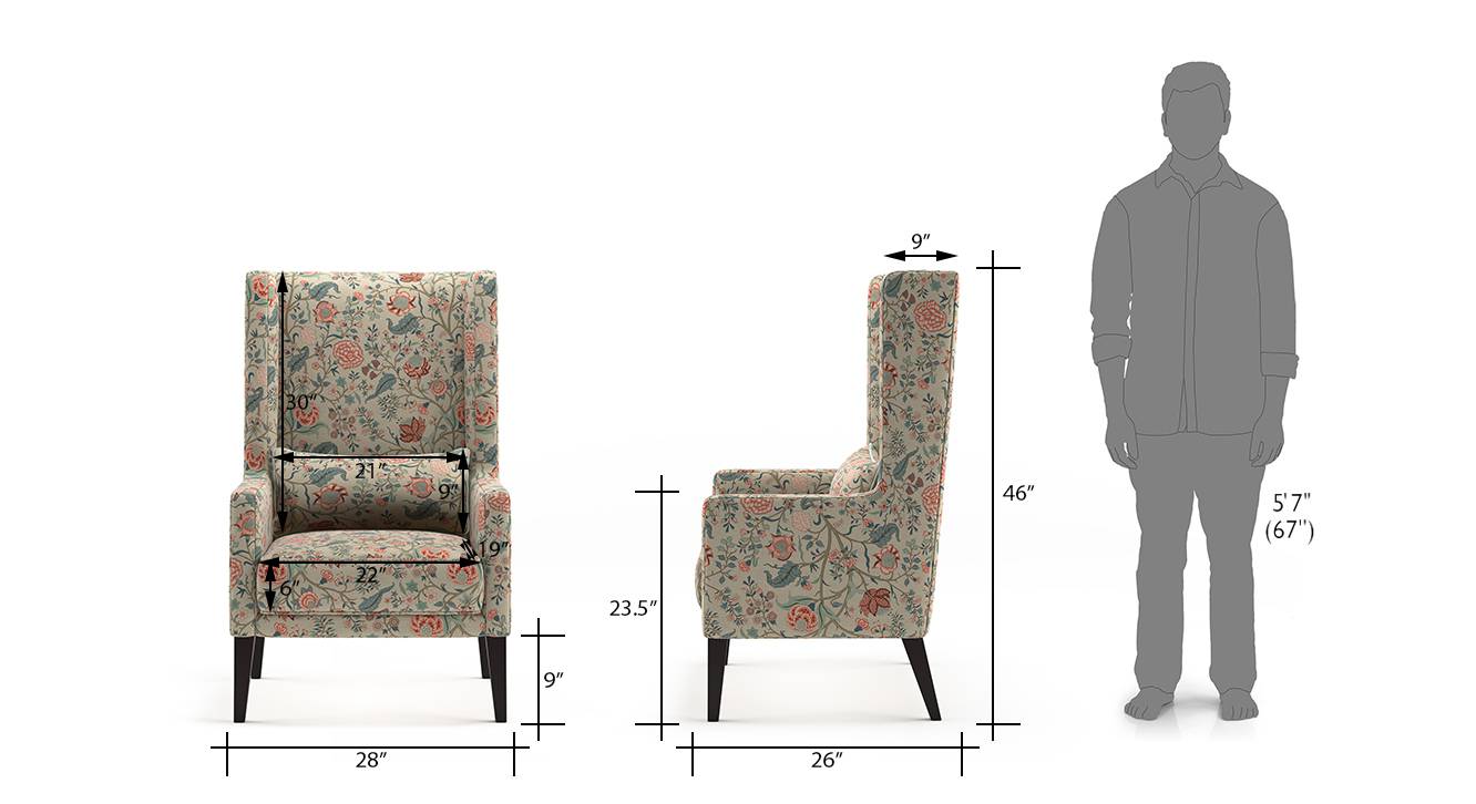 Wing Chair & Ottoman Urban Ladder