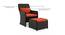 Bentham Patio Chair and Footstool (Rust) by Urban Ladder - Design 1 Details - 164190