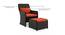 Bentham Patio Chair and Footstool (Rust) by Urban Ladder - Design 1 Details - 164190