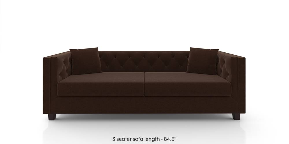 Windsor Sofa (Dark Earth) (1-seater Custom Set - Sofas, None Standard Set - Sofas, Dark Earth, Fabric Sofa Material, Regular Sofa Size, Regular Sofa Type) by Urban Ladder - - 169297