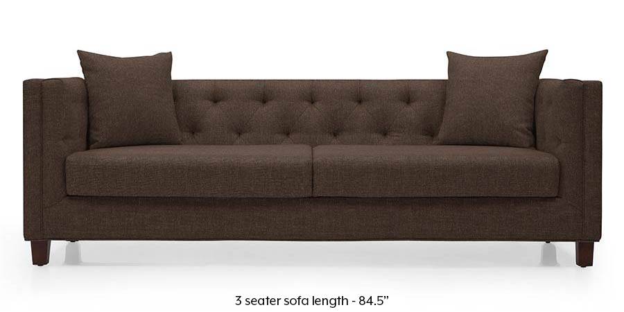 Windsor Sofa (Mocha Brown) (Mocha, Fabric Sofa Material, Regular Sofa Size, Regular Sofa Type) by Urban Ladder