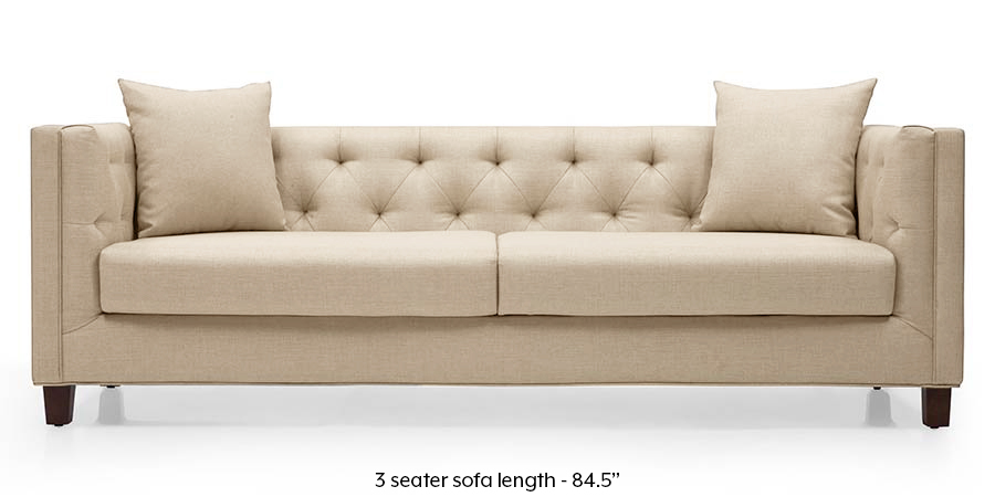 Windsor Sofa (Pearl White) (Pearl, Fabric Sofa Material, Regular Sofa Size, Regular Sofa Type) by Urban Ladder