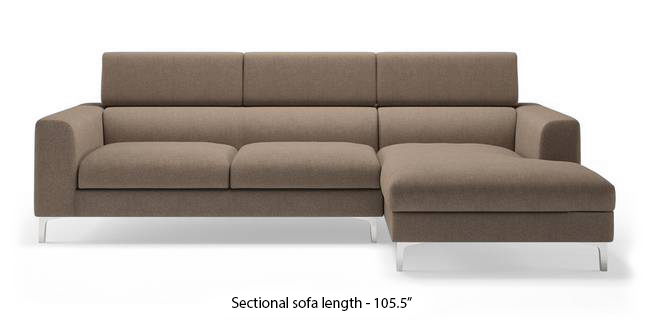 Chelsea Adjustable Sectional Sofa (Brown) (Brown, None Standard Set - Sofas, Fabric Sofa Material, Regular Sofa Size, Sectional Sofa Type, Left Aligned 3 seater + Chaise Custom Set - Sofas)