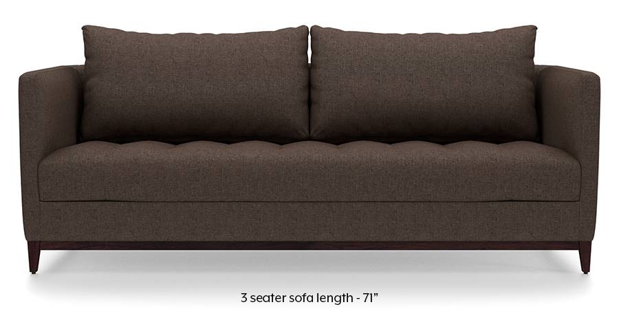 Florence Compact Sofa (Mocha Brown) (Mocha, Fabric Sofa Material, Compact Sofa Size, Regular Sofa Type) by Urban Ladder