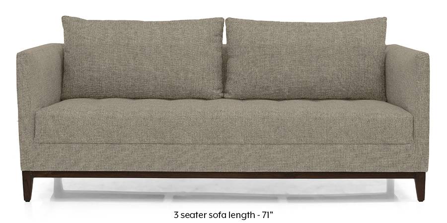 Florence Compact Sofa (Mist Brown) (Mist, Fabric Sofa Material, Compact Sofa Size, Regular Sofa Type) by Urban Ladder - - 173141