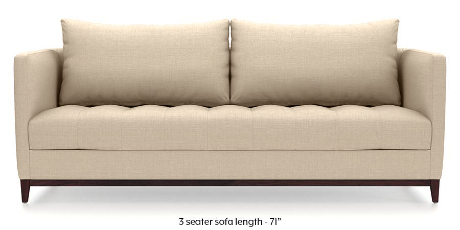 Florence Compact Sofa (Pearl White) (Pearl, Fabric Sofa Material, Compact Sofa Size, Regular Sofa Type) by Urban Ladder - - 173143