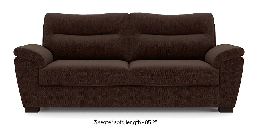 Adelaide Sofa (Dark Earth Brown) (Dark Earth, Fabric Sofa Material, Regular Sofa Size, Regular Sofa Type) by Urban Ladder - - 173207