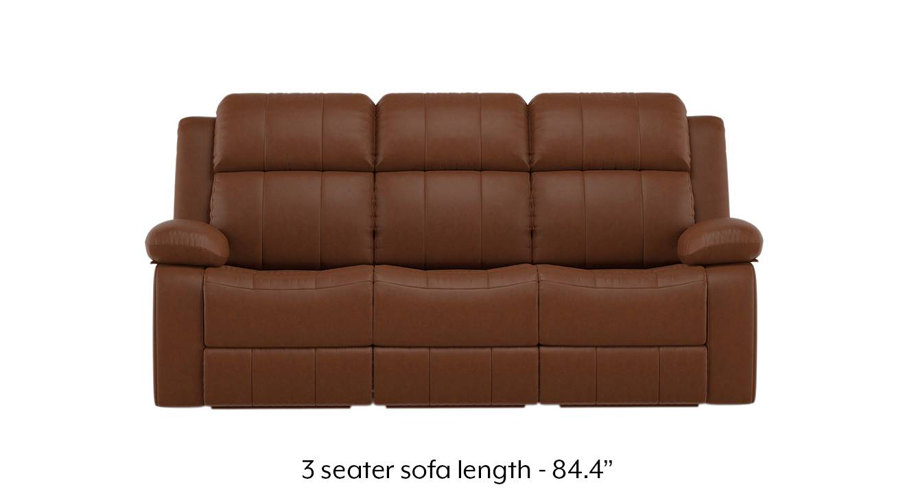 Robert Recliner Sofa Set Chocolate Brown Leatherette Urban Ladder Robert Recliner Sofa Set Tan Brown Leatherette 1 Seater Custom