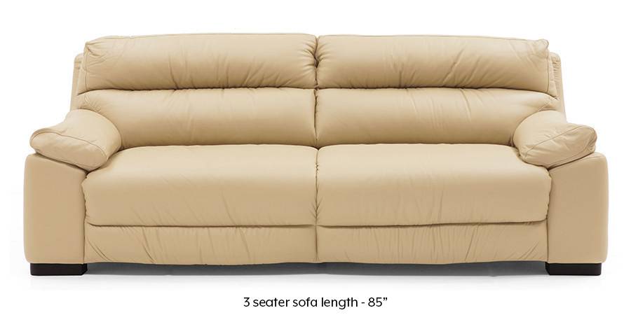 Thiene Sofa (Cream Italian Leather) (Cream, Regular Sofa Size, Regular Sofa Type, Leather Sofa Material) by Urban Ladder - - 173650