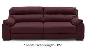 Thiene Sofa (Wine Italian Leather)
