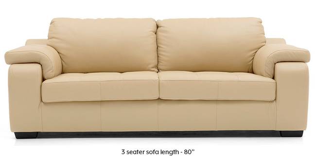 Trissino Sofa (Cream Italian Leather) (Cream, Regular Sofa Size, Regular Sofa Type, Leather Sofa Material)