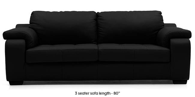Trissino Sofa (Licorice Italian Leather) (Licorice, Regular Sofa Size, Regular Sofa Type, Leather Sofa Material)