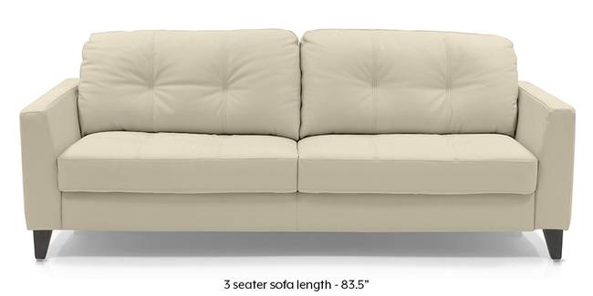Franco Sofa (Cream Italian Leather) (Cream, Regular Sofa Size, Regular Sofa Type, Leather Sofa Material)