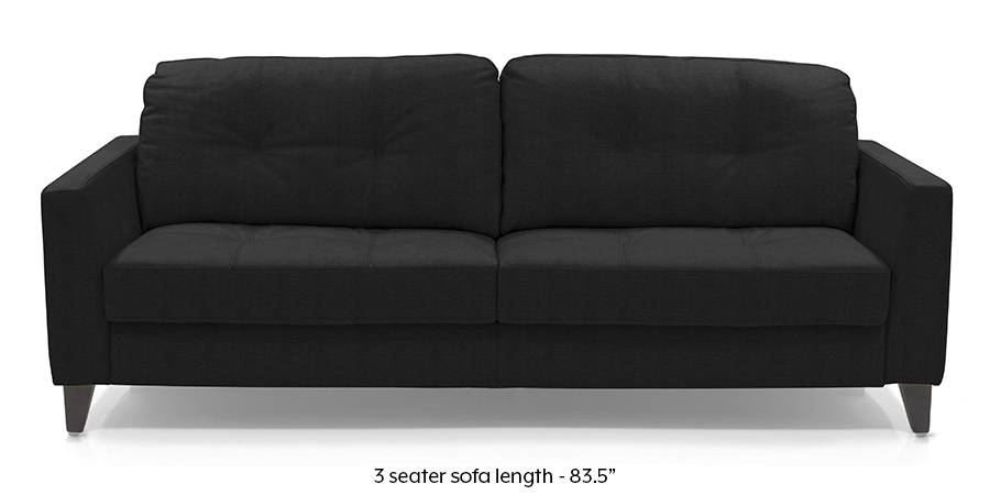 Franco Sofa (Licorice Italian Leather) (Licorice, Regular Sofa Size, Regular Sofa Type, Leather Sofa Material) by Urban Ladder - - 173742