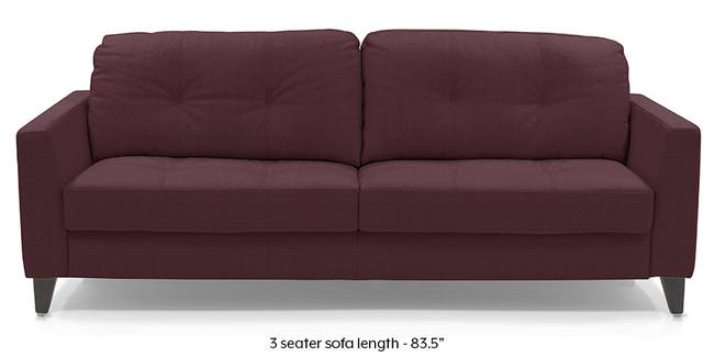 Franco Sofa (Wine Italian Leather) (Regular Sofa Size, Regular Sofa Type, Leather Sofa Material, Wine)