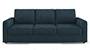Apollo Sofa Set (Indigo Blue, Fabric Sofa Material, Compact Sofa Size, Firm Cushion Type, Regular Sofa Type, Individual 3 Seater Sofa Component, Regular Back Type, Regular Back Height) by Urban Ladder - - 174418