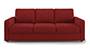 Apollo Sofa Set (Fabric Sofa Material, Compact Sofa Size, Firm Cushion Type, Regular Sofa Type, Individual 3 Seater Sofa Component, Salsa Red, Regular Back Type, Regular Back Height) by Urban Ladder - - 174538