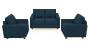Apollo Sofa Set (Indigo Blue, Fabric Sofa Material, Compact Sofa Size, Soft Cushion Type, Regular Sofa Type, Master Sofa Component, Regular Back Type, Regular Back Height) by Urban Ladder - - 174553