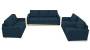 Apollo Sofa Set (Indigo Blue, Fabric Sofa Material, Compact Sofa Size, Soft Cushion Type, Regular Sofa Type, Master Sofa Component, Regular Back Type, Regular Back Height) by Urban Ladder - - 174561