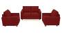 Apollo Sofa Set (Fabric Sofa Material, Compact Sofa Size, Soft Cushion Type, Regular Sofa Type, Master Sofa Component, Salsa Red, Regular Back Type, Regular Back Height) by Urban Ladder - - 174669