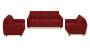 Apollo Sofa Set (Fabric Sofa Material, Compact Sofa Size, Soft Cushion Type, Regular Sofa Type, Master Sofa Component, Salsa Red, Regular Back Type, Regular Back Height) by Urban Ladder - - 174671