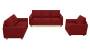Apollo Sofa Set (Fabric Sofa Material, Compact Sofa Size, Soft Cushion Type, Regular Sofa Type, Master Sofa Component, Salsa Red, Regular Back Type, Regular Back Height) by Urban Ladder - - 174675